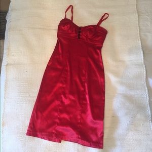 Jodi Kristopher Red silk dress